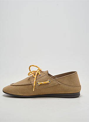 Mocassins nubuck talon plat jusqu'à 3cm beige ANOTHER STEP femme