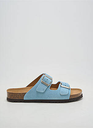 Mules/sabots talon plat jusqu'à 3cm bleu ANOTHER STEP femme