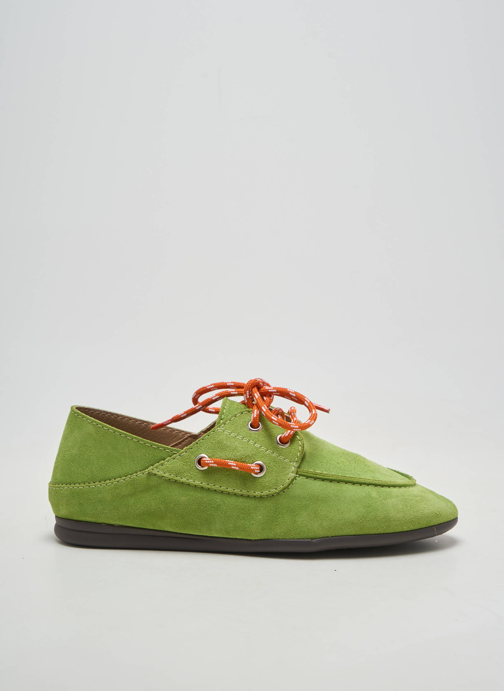 Mocassins nubuck talon plat jusqu'à 3cm vert ANOTHER STEP femme