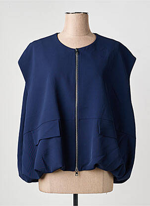 Veste casual col rond bleu IMPERIAL femme