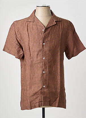 Chemise manches longues coupe droite marron IMPERIAL homme