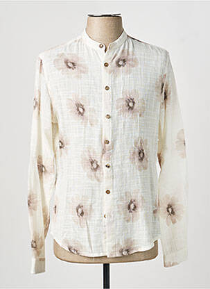 Chemise manches longues imprimé fantaisie beige IMPERIAL homme