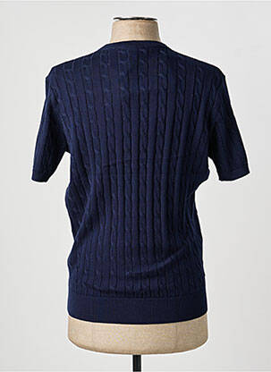 Pull col rond manches courtes bleu IMPERIAL homme
