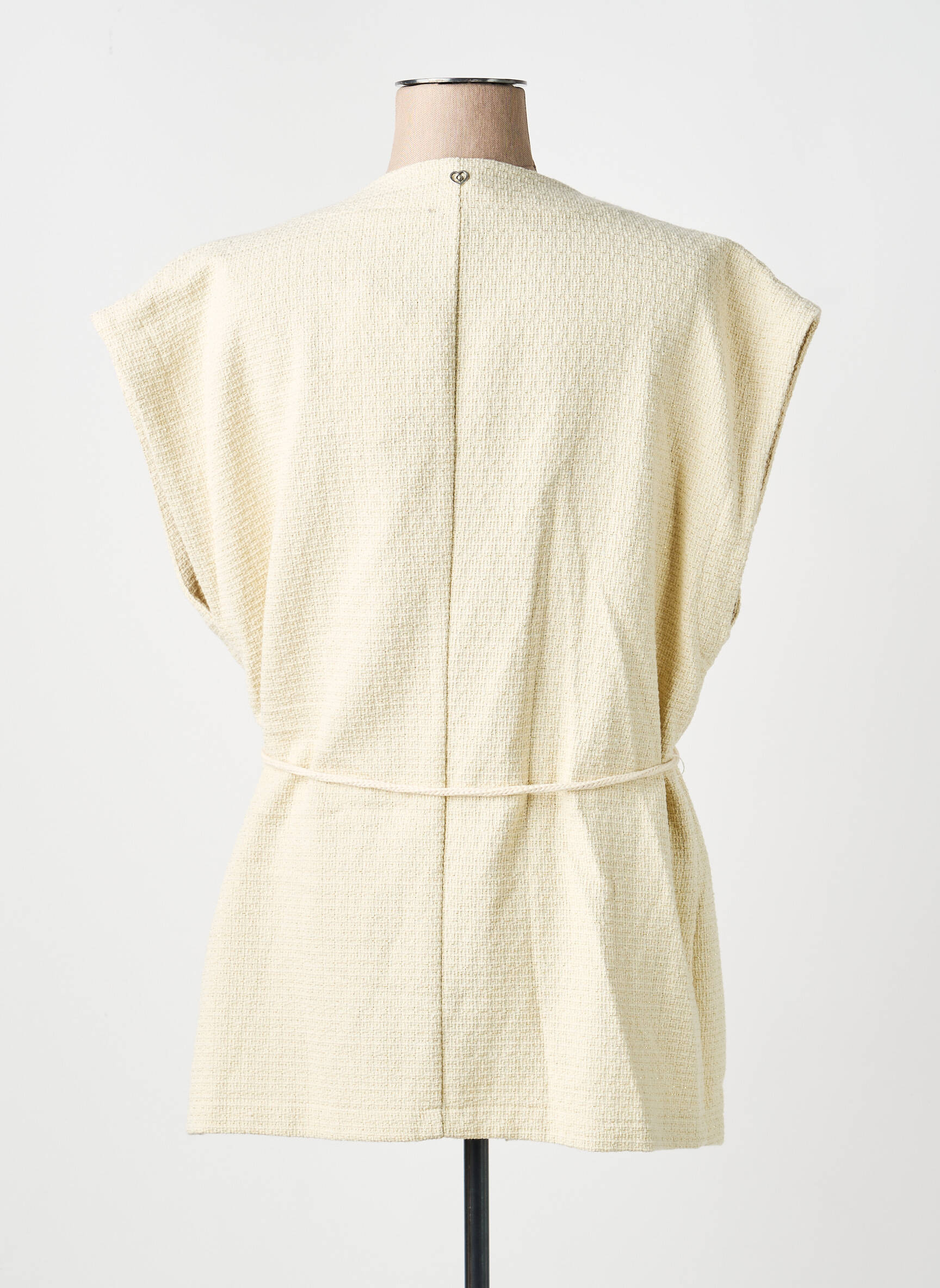 Veste casual col rond beige PLEASE femme