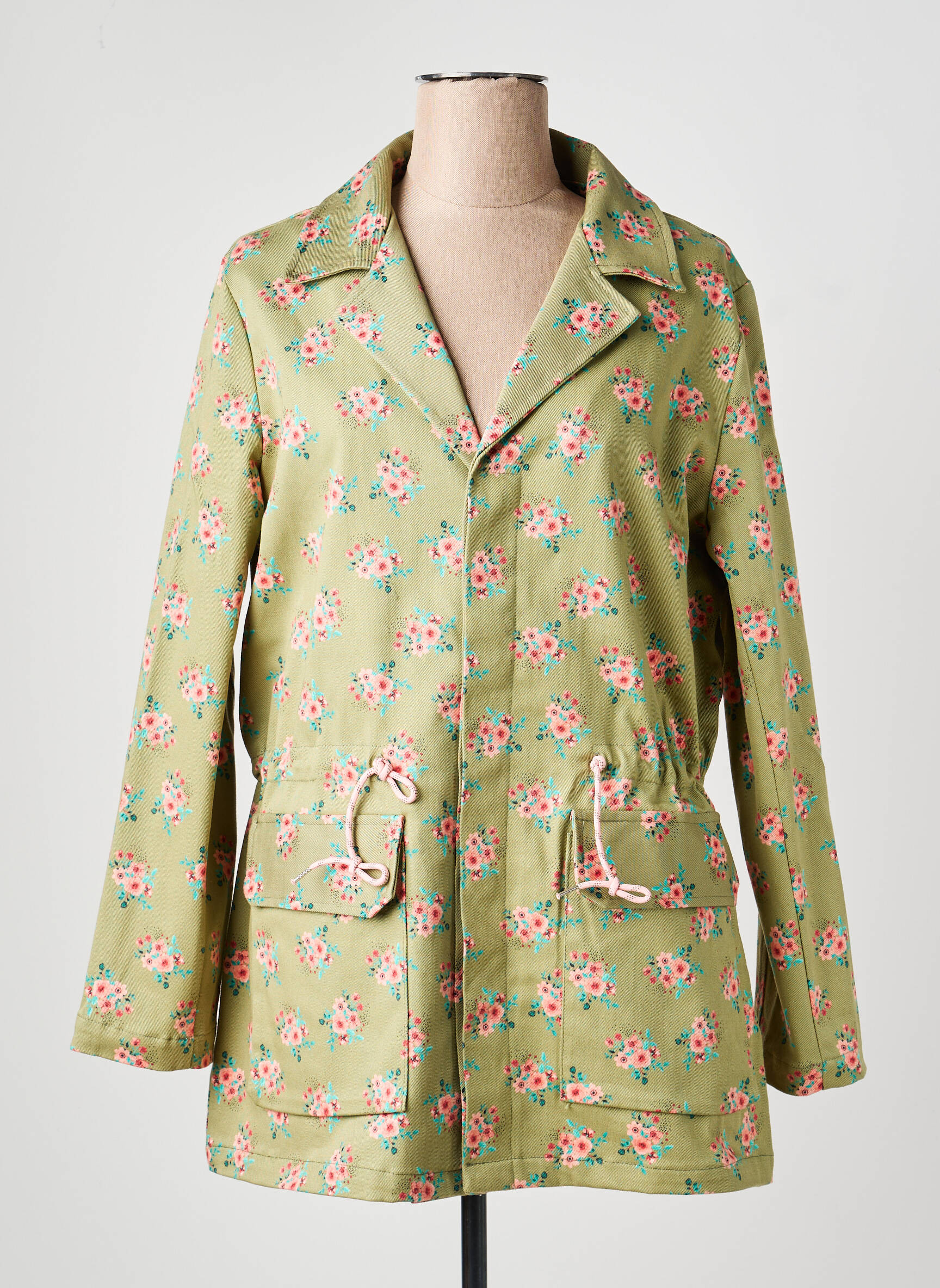 Veste casual col tailleur vert DIXIE femme