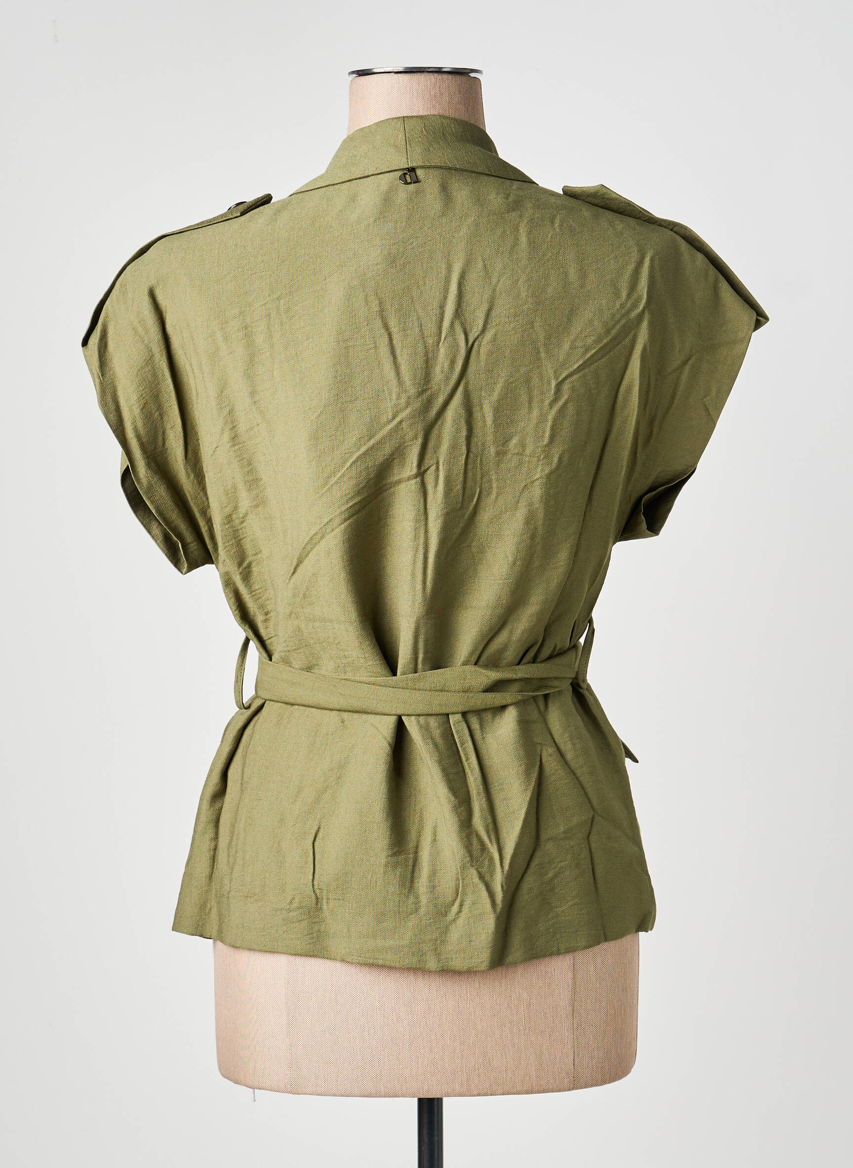 Blazer col châle vert DIXIE femme
