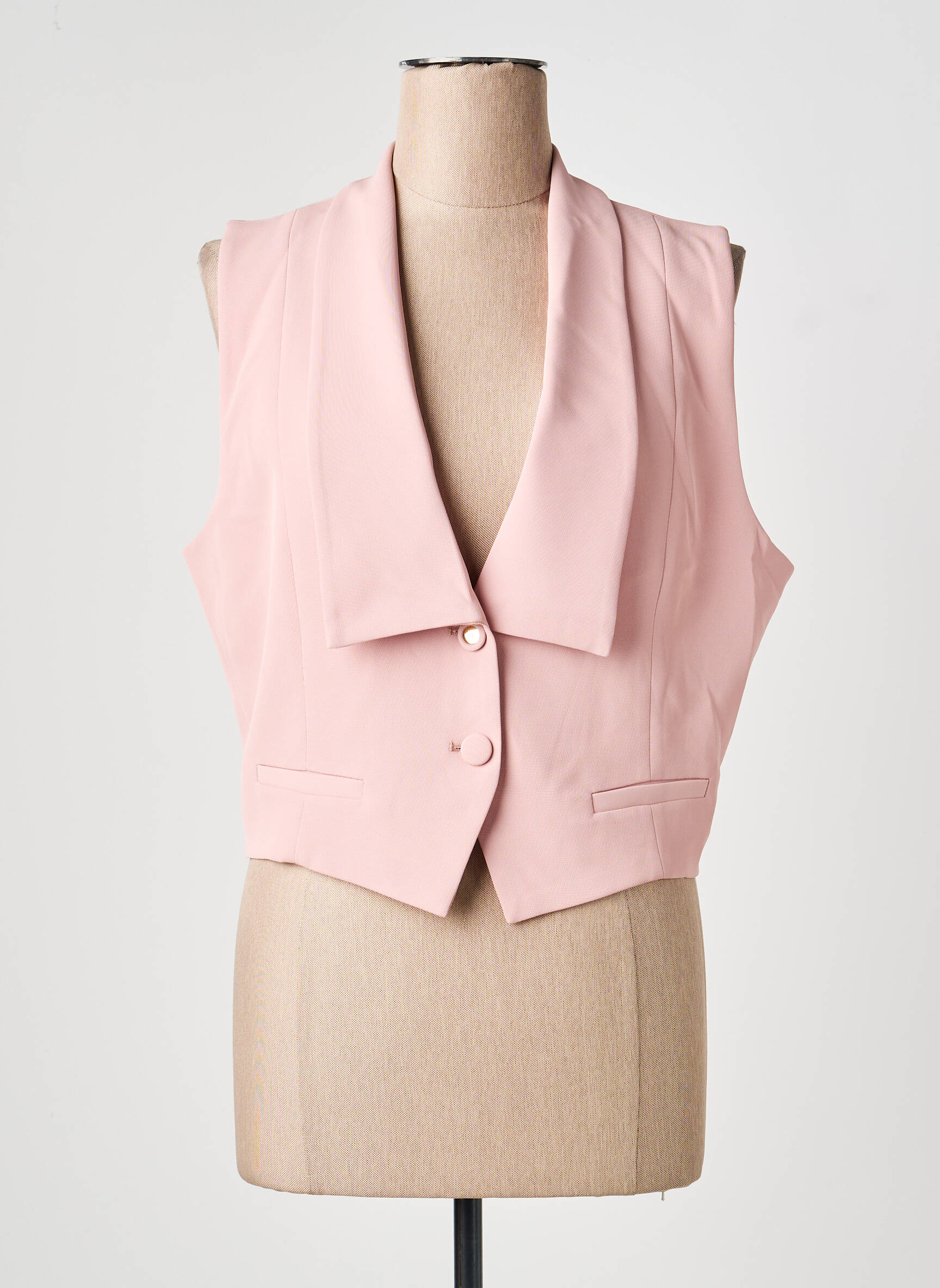 Gilet sans manche coupe cintrée rose IMPERIAL femme