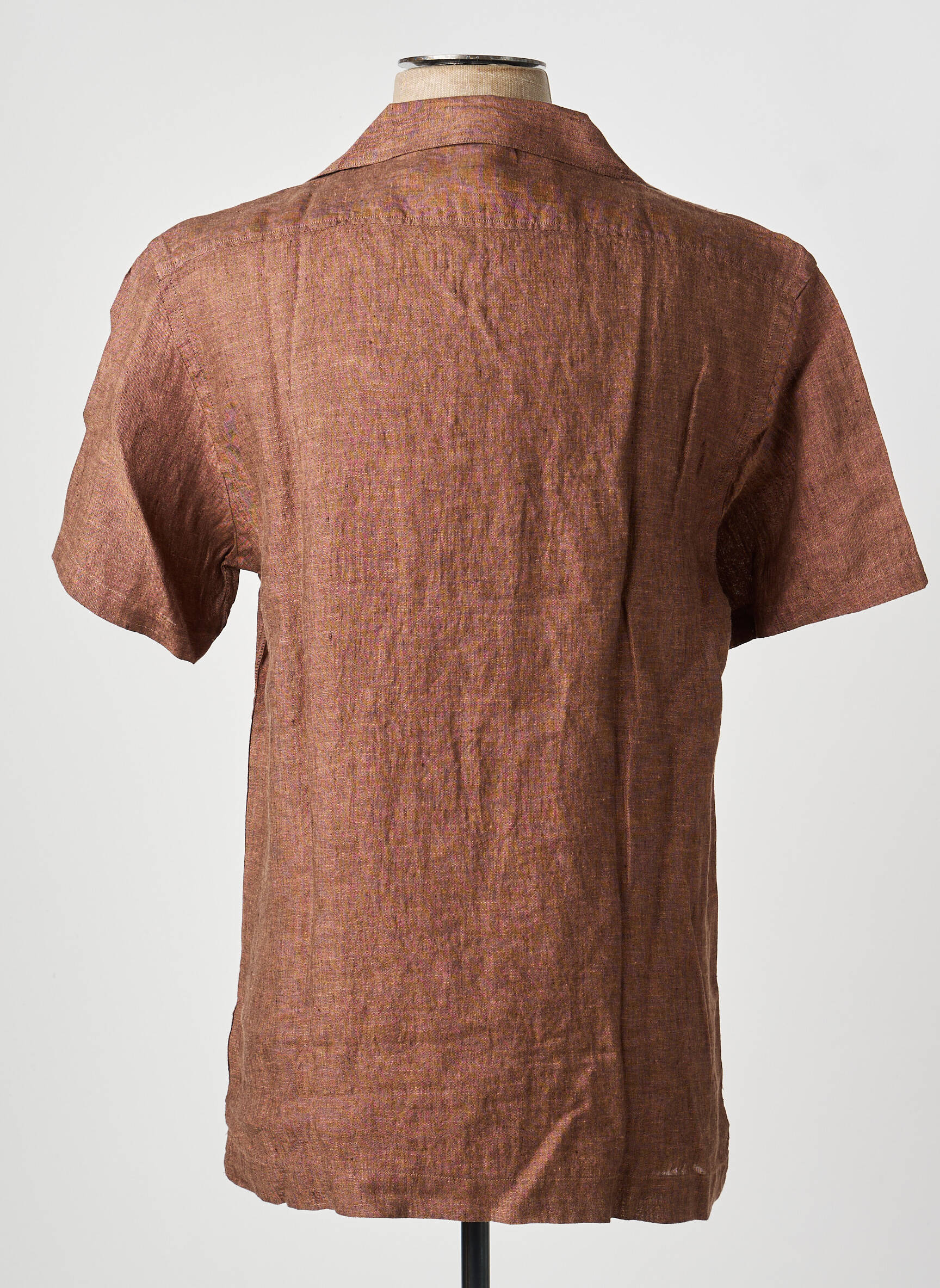 Chemise manches longues coupe droite marron IMPERIAL homme