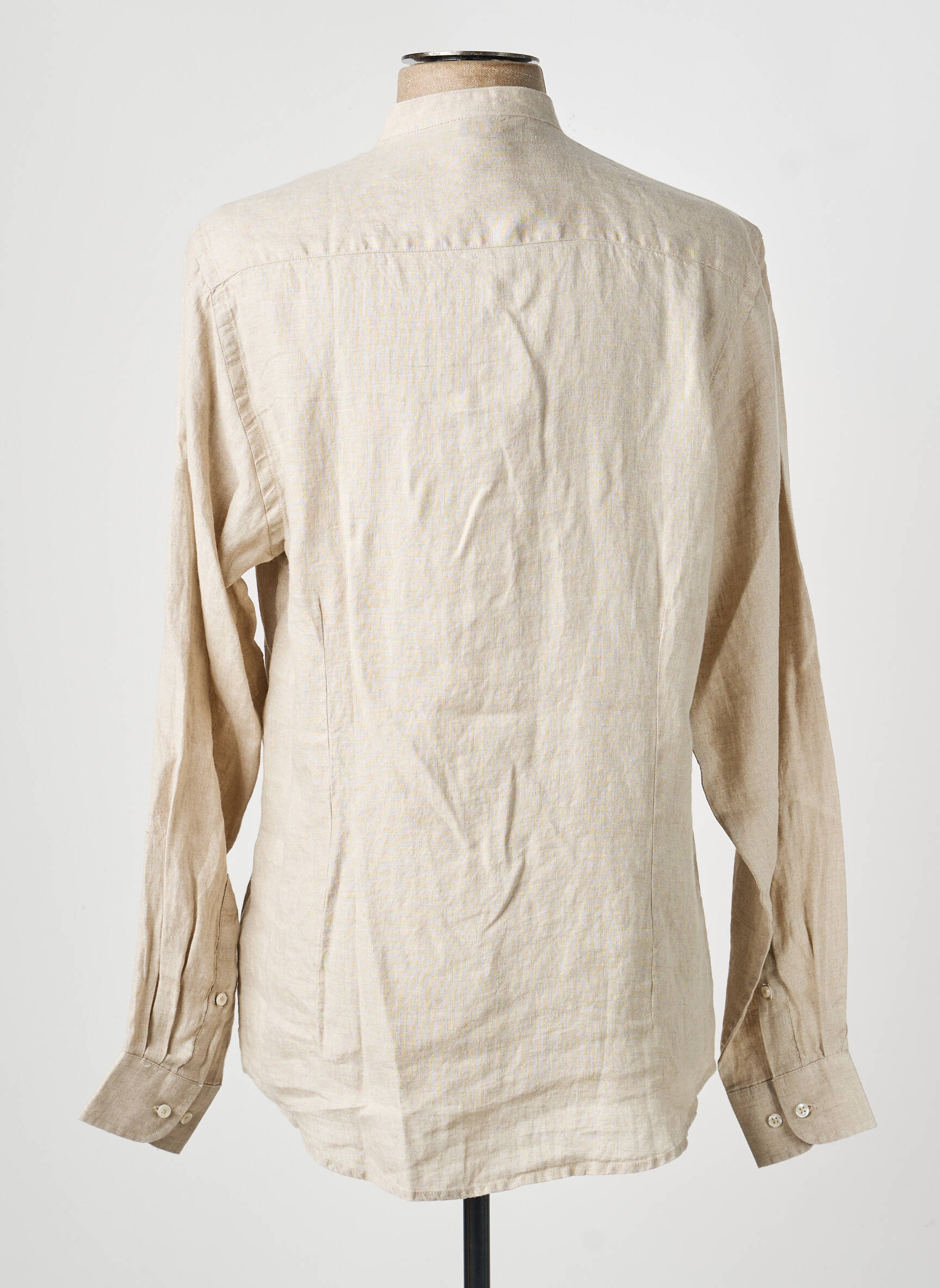 Chemise manches longues coupe droite beige IMPERIAL homme