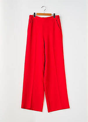 Pantalon droit taille élastique rouge IMPERIAL femme