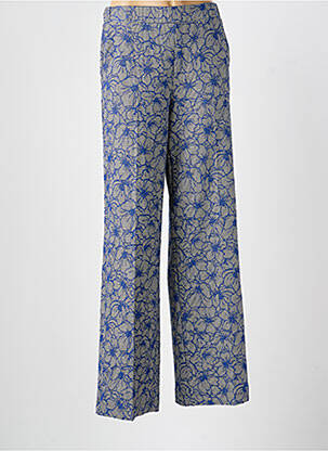 Pantalon droit taille élastique bleu IMPERIAL femme