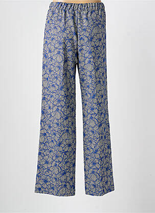 Pantalon droit taille élastique bleu IMPERIAL femme