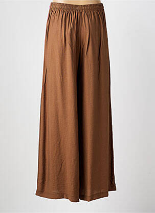 Pantalon large coupe fluide marron DIXIE femme