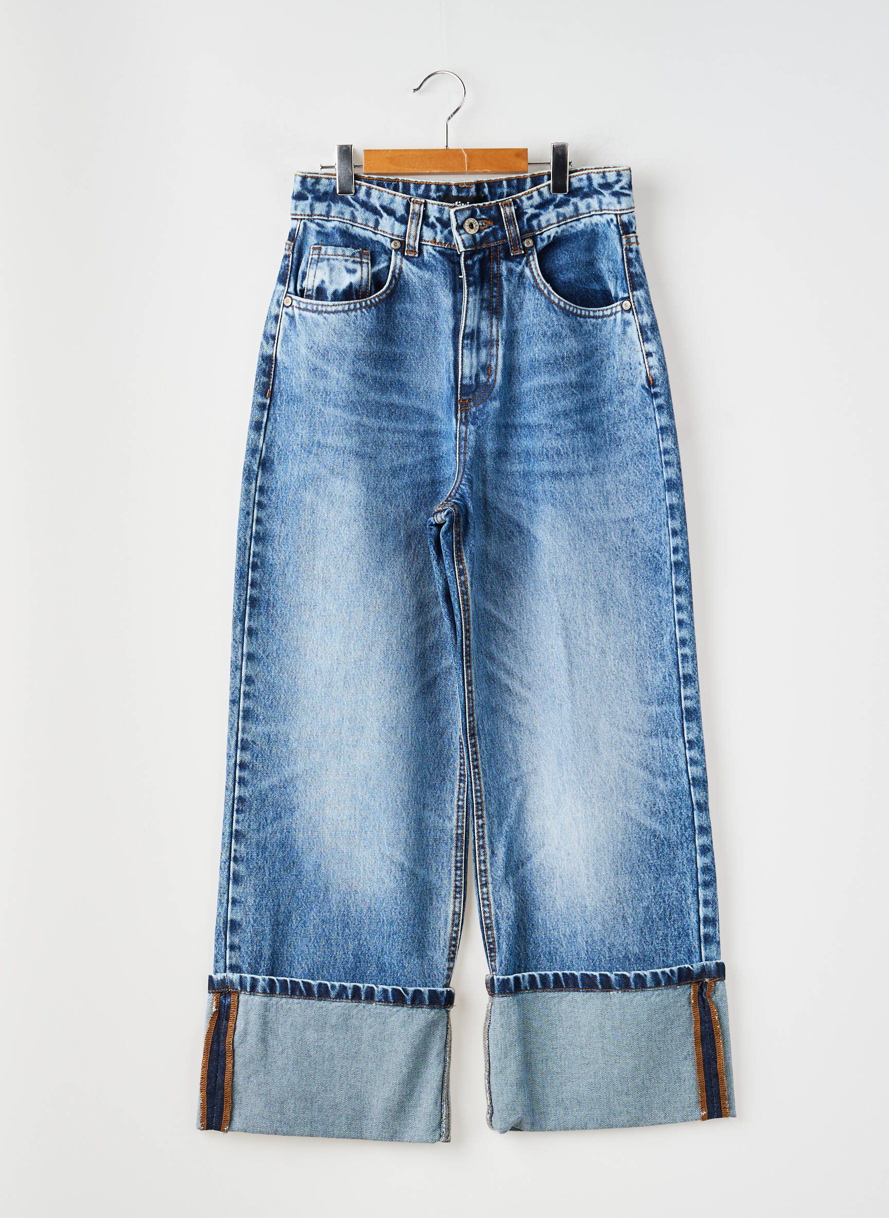 Jeans coupe droite poches bleu DIXIE femme