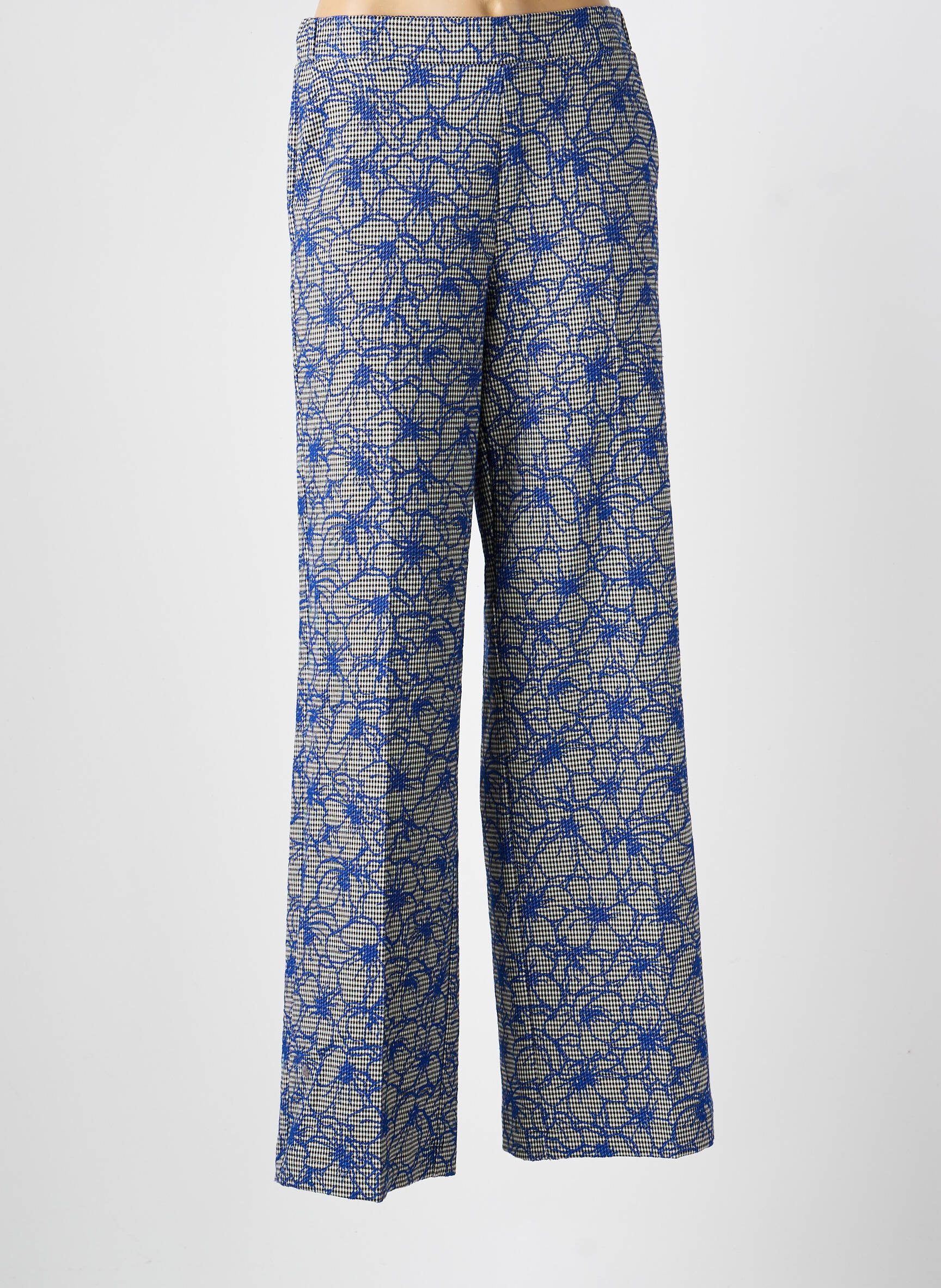 Pantalon droit taille élastique bleu IMPERIAL femme