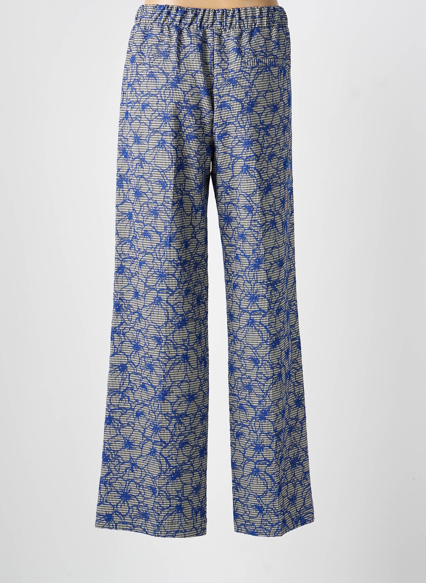 Pantalon droit taille élastique bleu IMPERIAL femme
