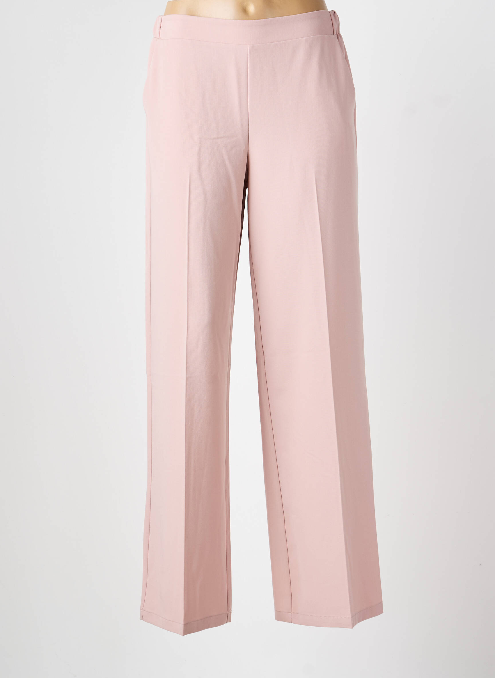 Pantalon droit taille élastique rose IMPERIAL femme