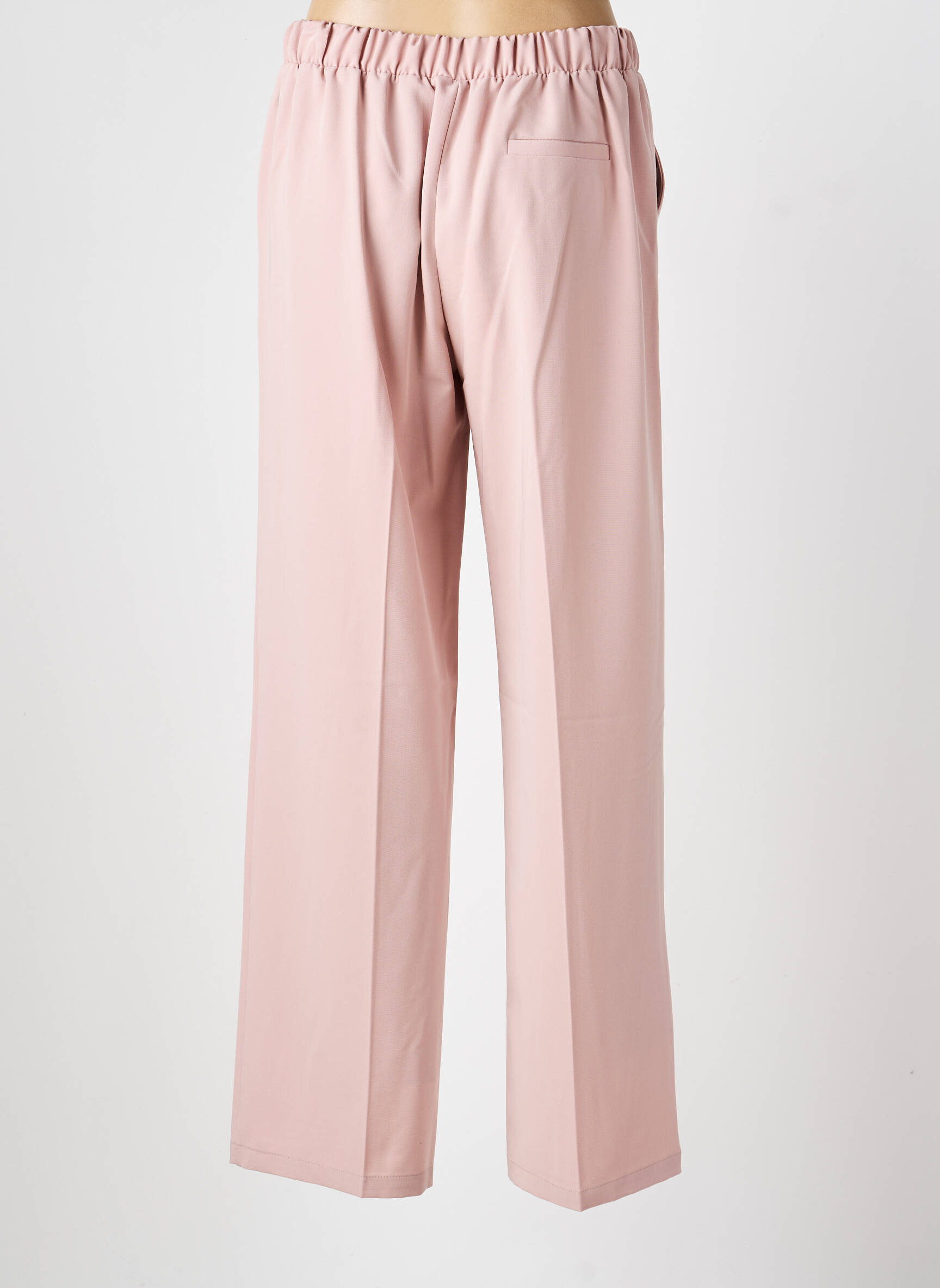 Pantalon droit taille élastique rose IMPERIAL femme