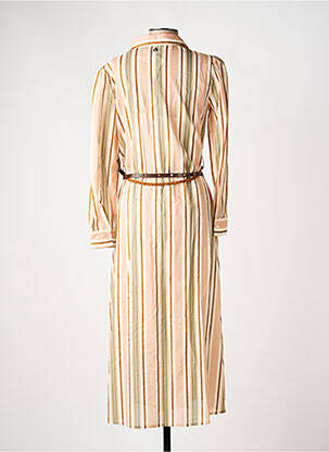 Robe longue manches longues manches longues rose DIXIE femme