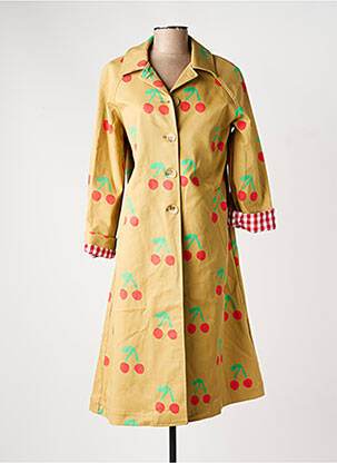 Trench fermeture boutonnée sur le devant sans capuche beige DIXIE femme
