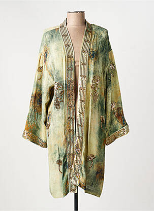 Veste kimono col v vert DIXIE femme