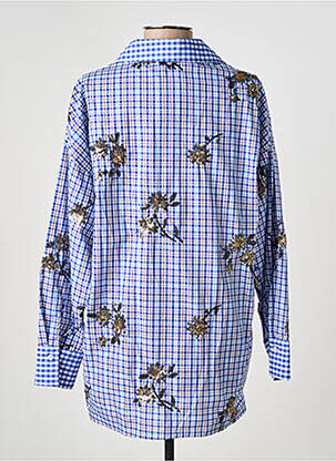 Chemisier imprimé fantaisie manches longues bleu DIXIE femme