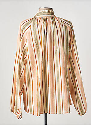 Blouse imprimé fantaisie manches longues beige DIXIE femme