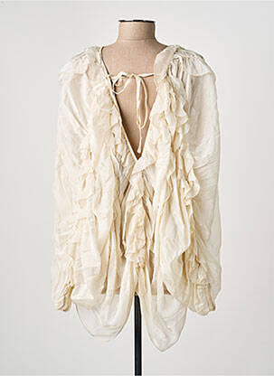 Top coupe fluide sans manche beige DIXIE femme
