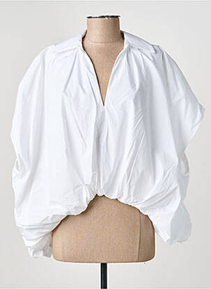 Top col v sans manche blanc IMPERIAL femme