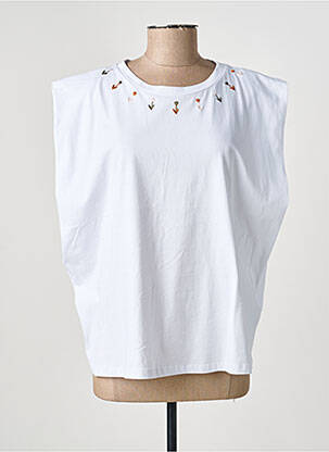Top sans manche sans manche blanc DIXIE femme
