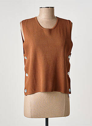 Top sans manche sans manche marron IMPERIAL femme