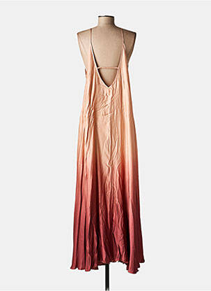 Robe longue imprimé fantaisie fines bretelles rose DIXIE femme