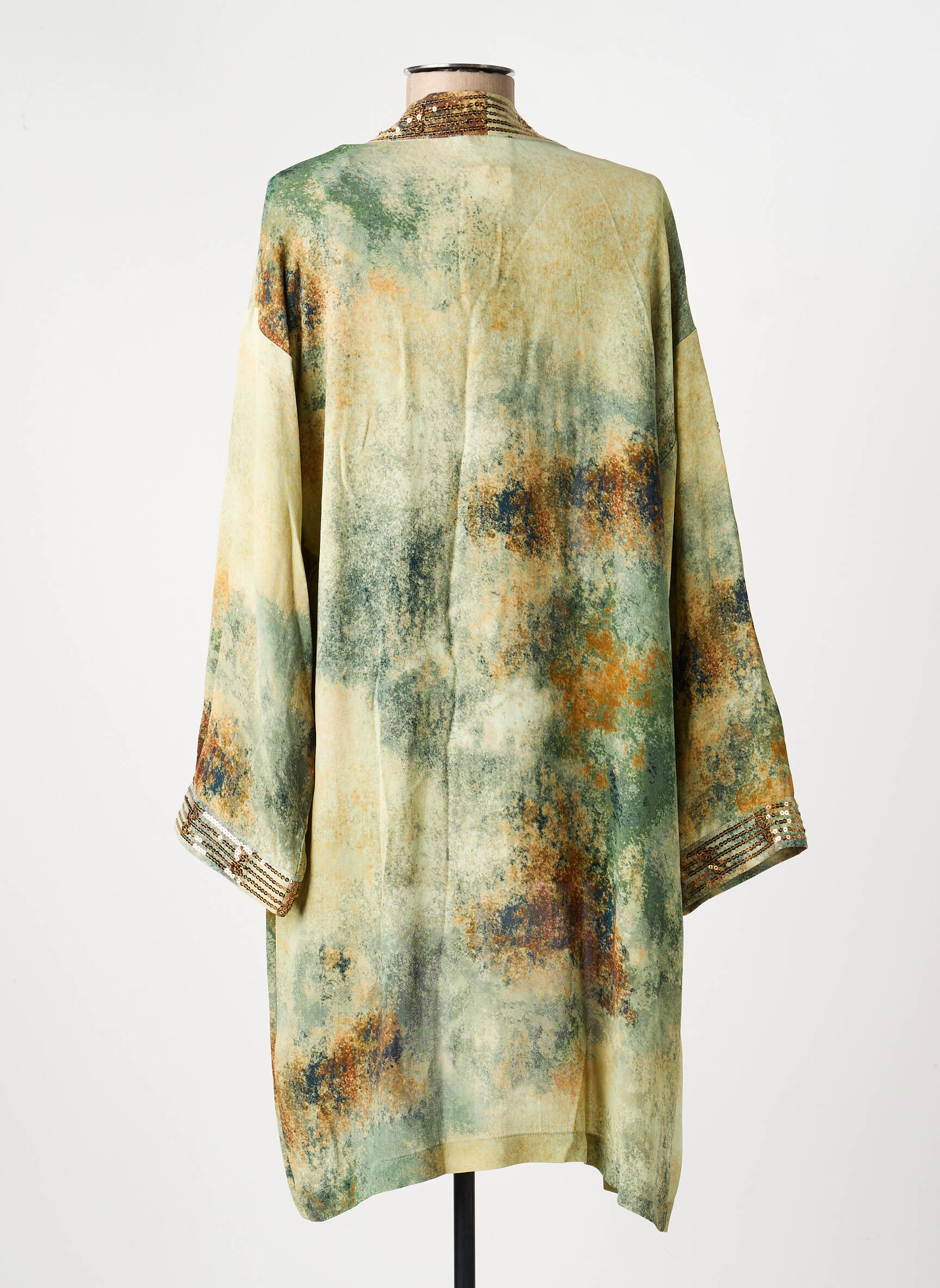 Veste kimono col v vert DIXIE femme