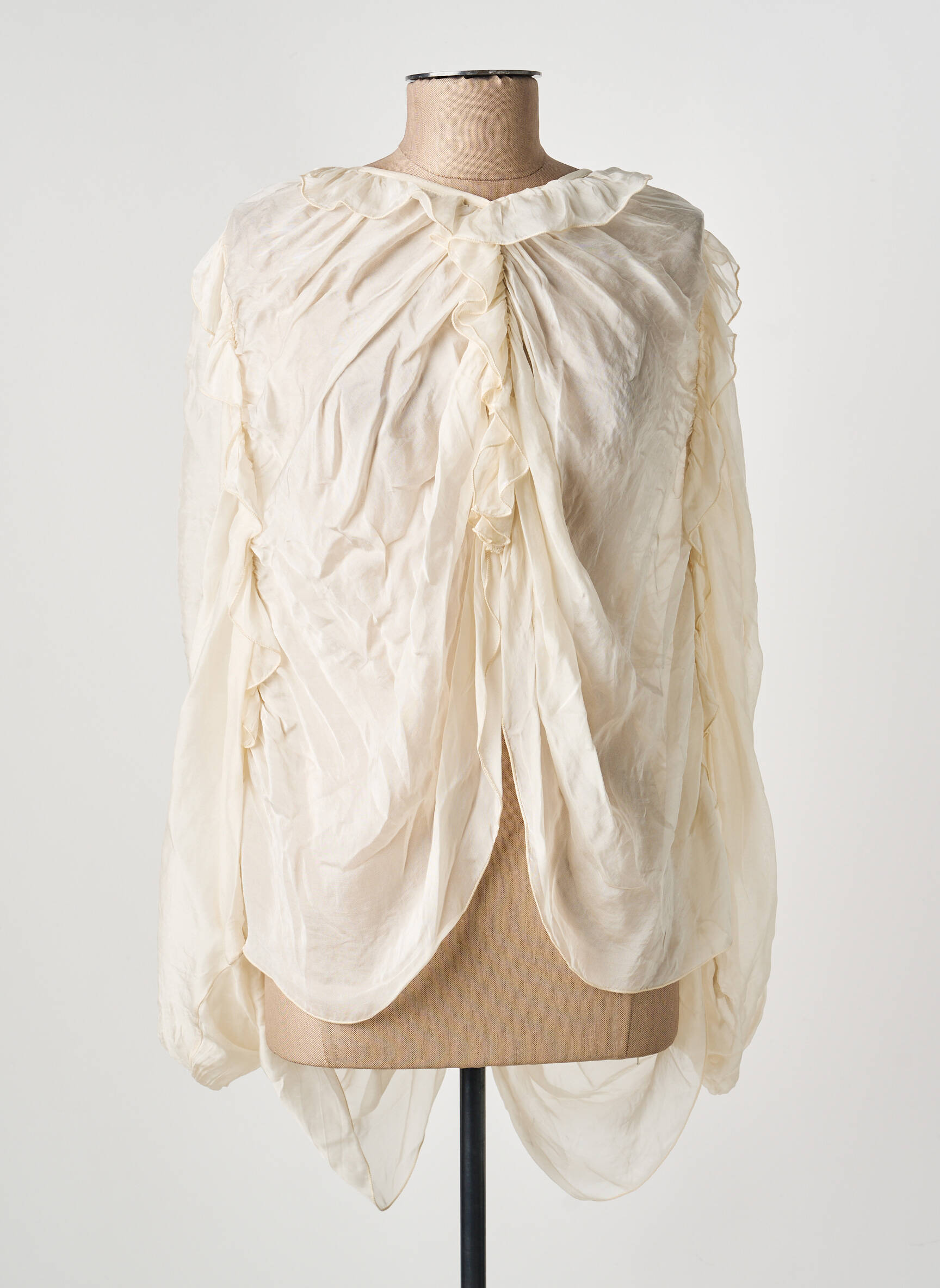 Top coupe fluide sans manche beige DIXIE femme