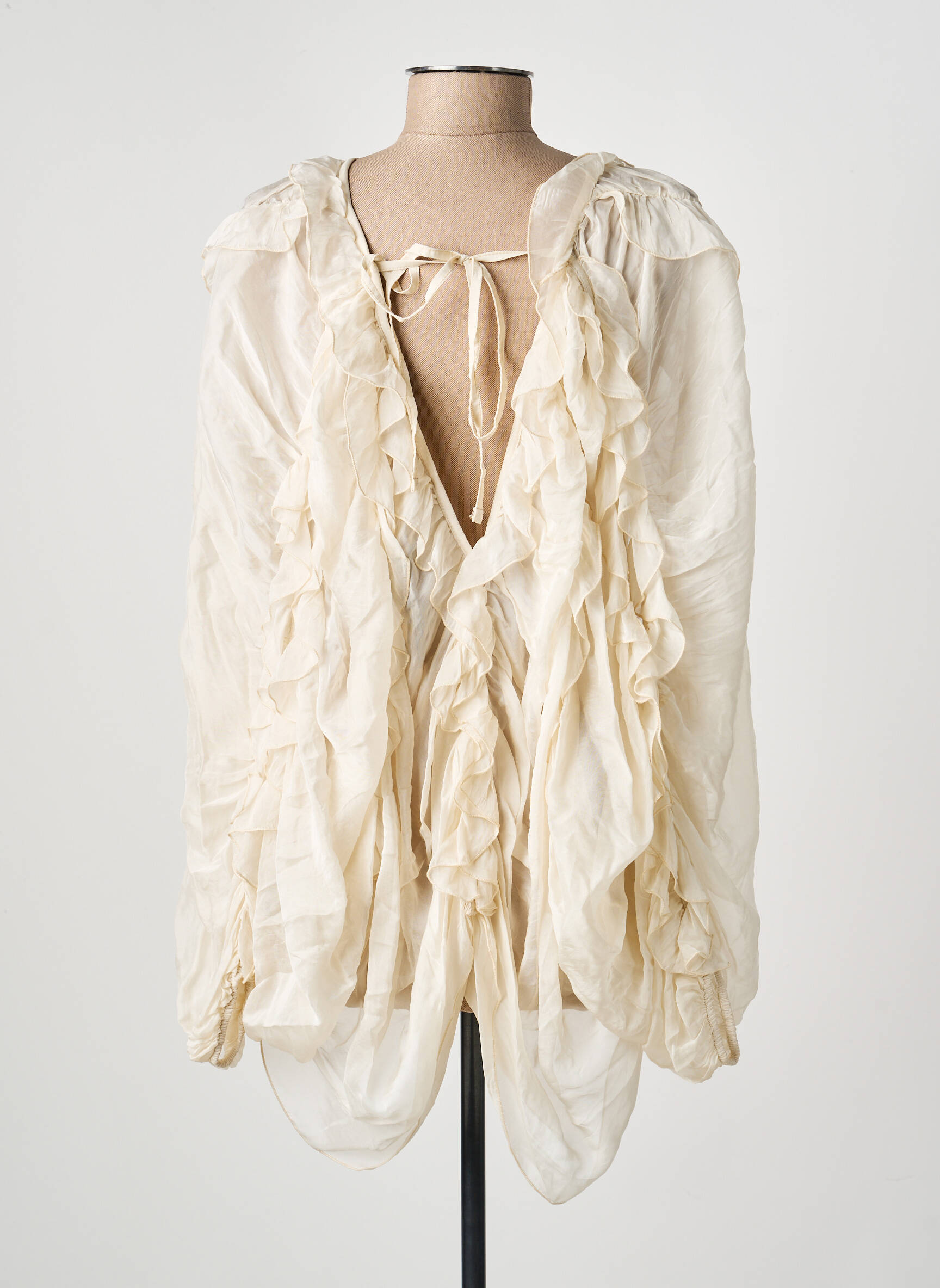 Top coupe fluide sans manche beige DIXIE femme