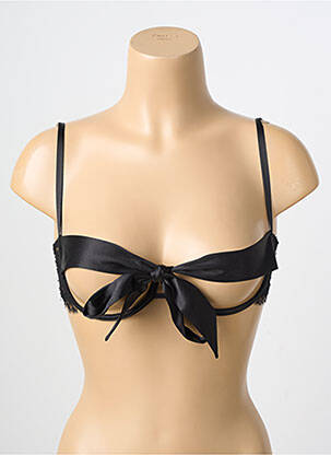 Soutien-gorge effet matière satinée haut soutien-gorge balconnet noir ANDRES SARDA femme