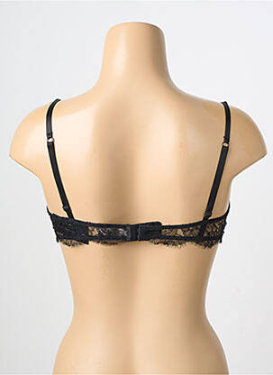 Soutien-gorge effet matière satinée haut soutien-gorge balconnet noir ANDRES SARDA femme