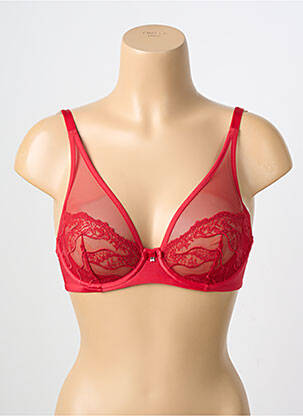 Soutien-gorge effet matière satinée haut soutien-gorge emboitant rouge WACOAL femme