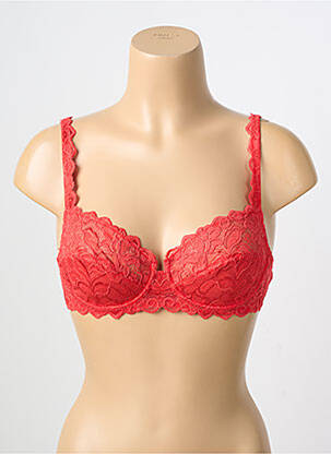 Soutien-gorge effet matière satinée haut soutien-gorge emboitant rouge WACOAL femme