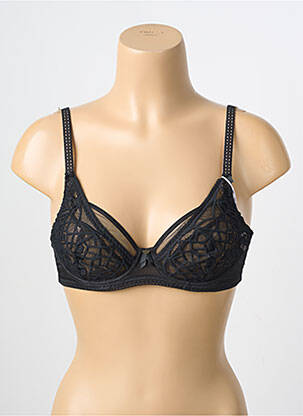 Soutien-gorge effet matière satinée haut soutien-gorge emboitant noir FREYA femme