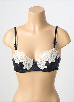 Soutien-gorge effet matière satinée haut soutien-gorge emboitant noir VALERY femme