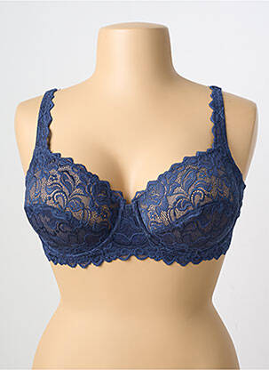 Soutien-gorge effet matière satinée haut soutien-gorge emboitant bleu WACOAL femme
