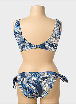 Maillot de bain 2 pièces stretch haut soutien-gorge balconnet bleu PAIN DE SUCRE femme