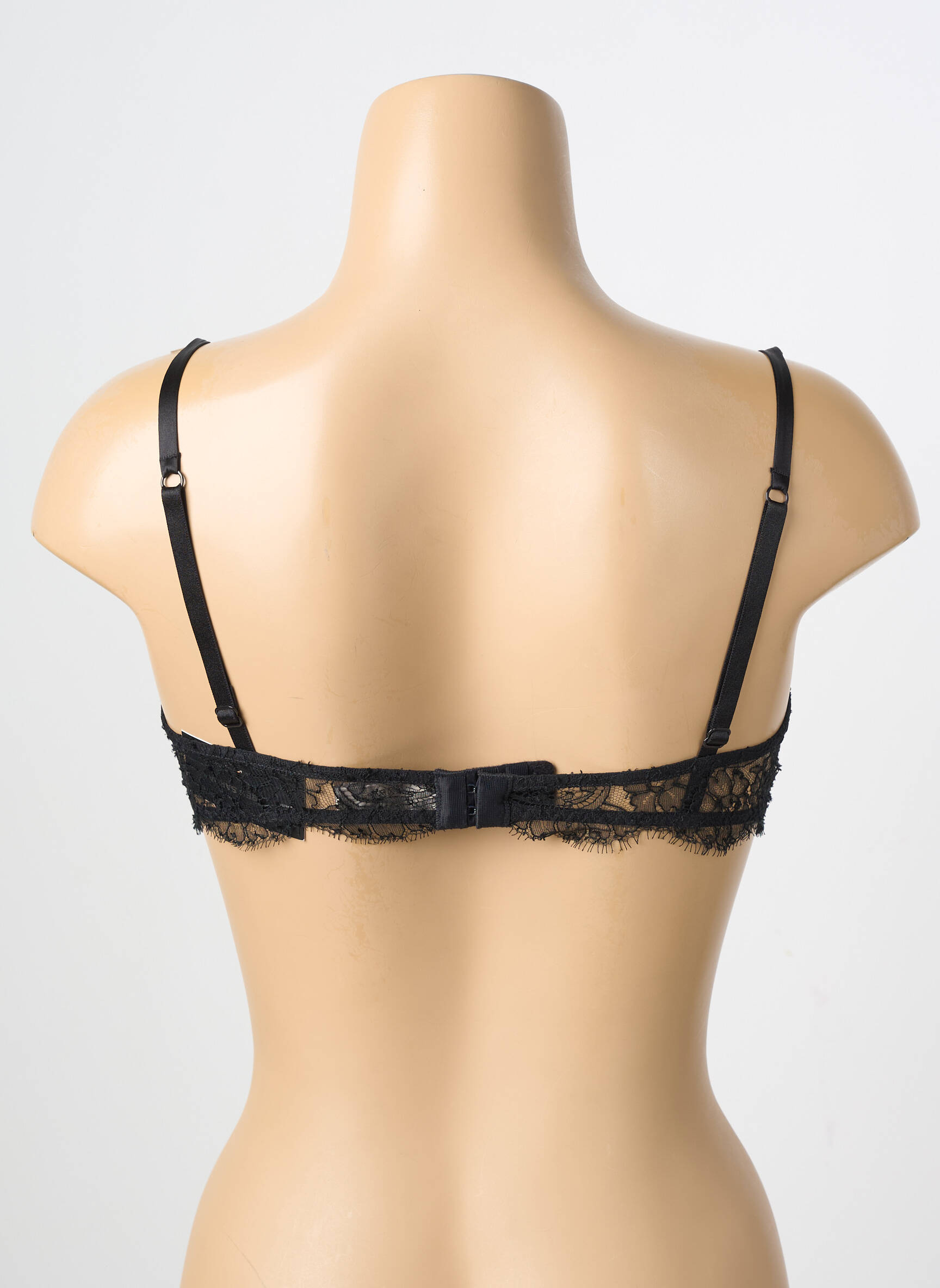 Soutien-gorge effet matière satinée haut soutien-gorge balconnet noir ANDRES SARDA femme