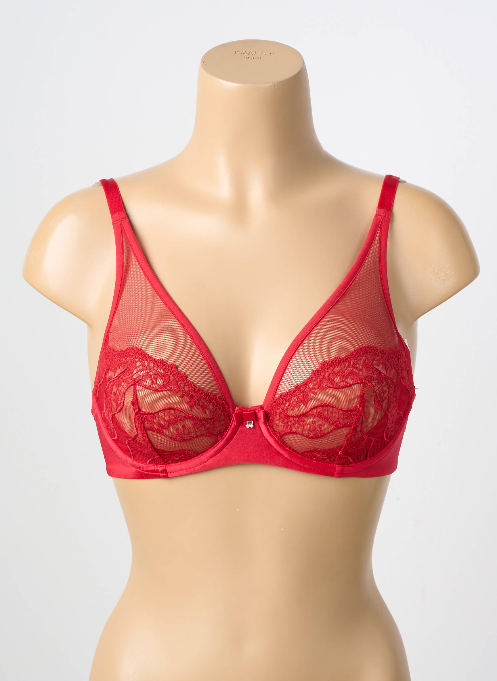 Soutien-gorge effet matière satinée haut soutien-gorge emboitant rouge WACOAL femme