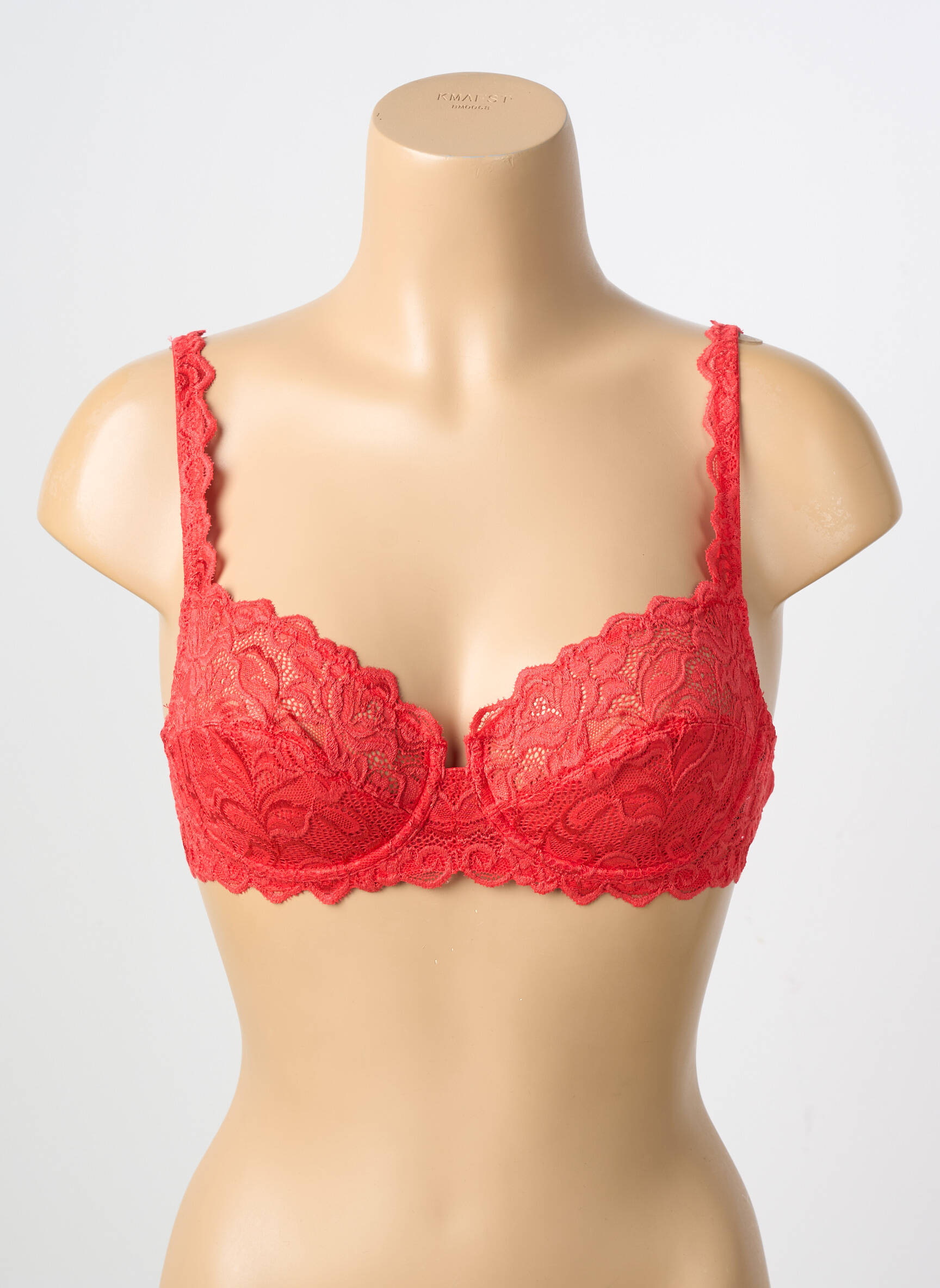 Soutien-gorge effet matière satinée haut soutien-gorge emboitant rouge WACOAL femme