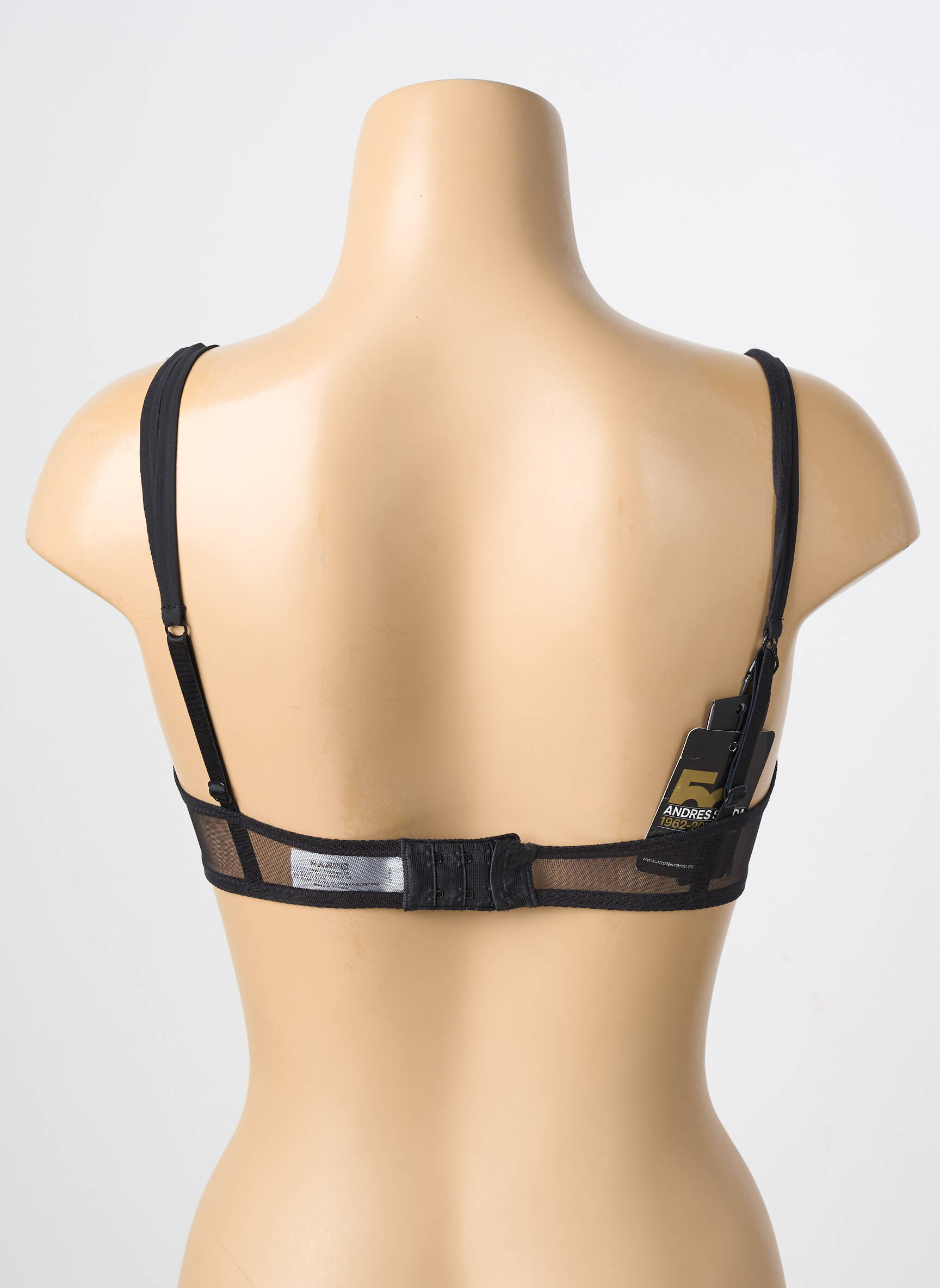 Soutien-gorge effet matière satinée haut soutien-gorge emboitant noir ANDRES SARDA femme