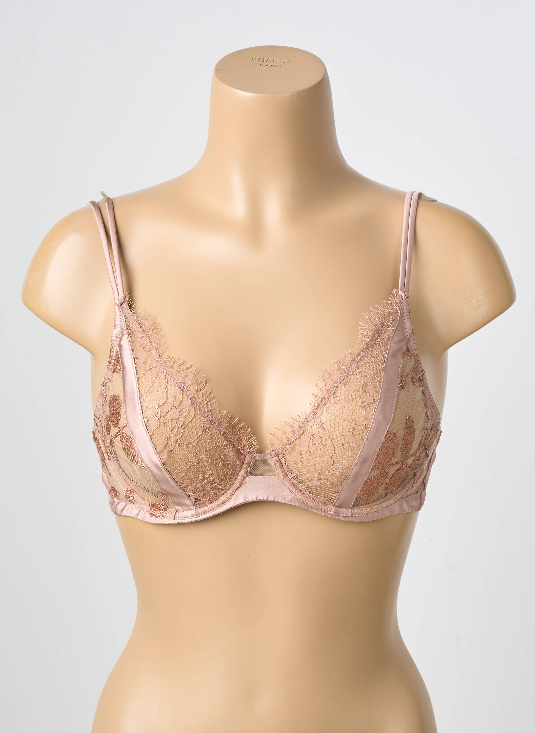 Soutien-gorge effet matière satinée haut soutien-gorge emboitant chair ANDRES SARDA femme