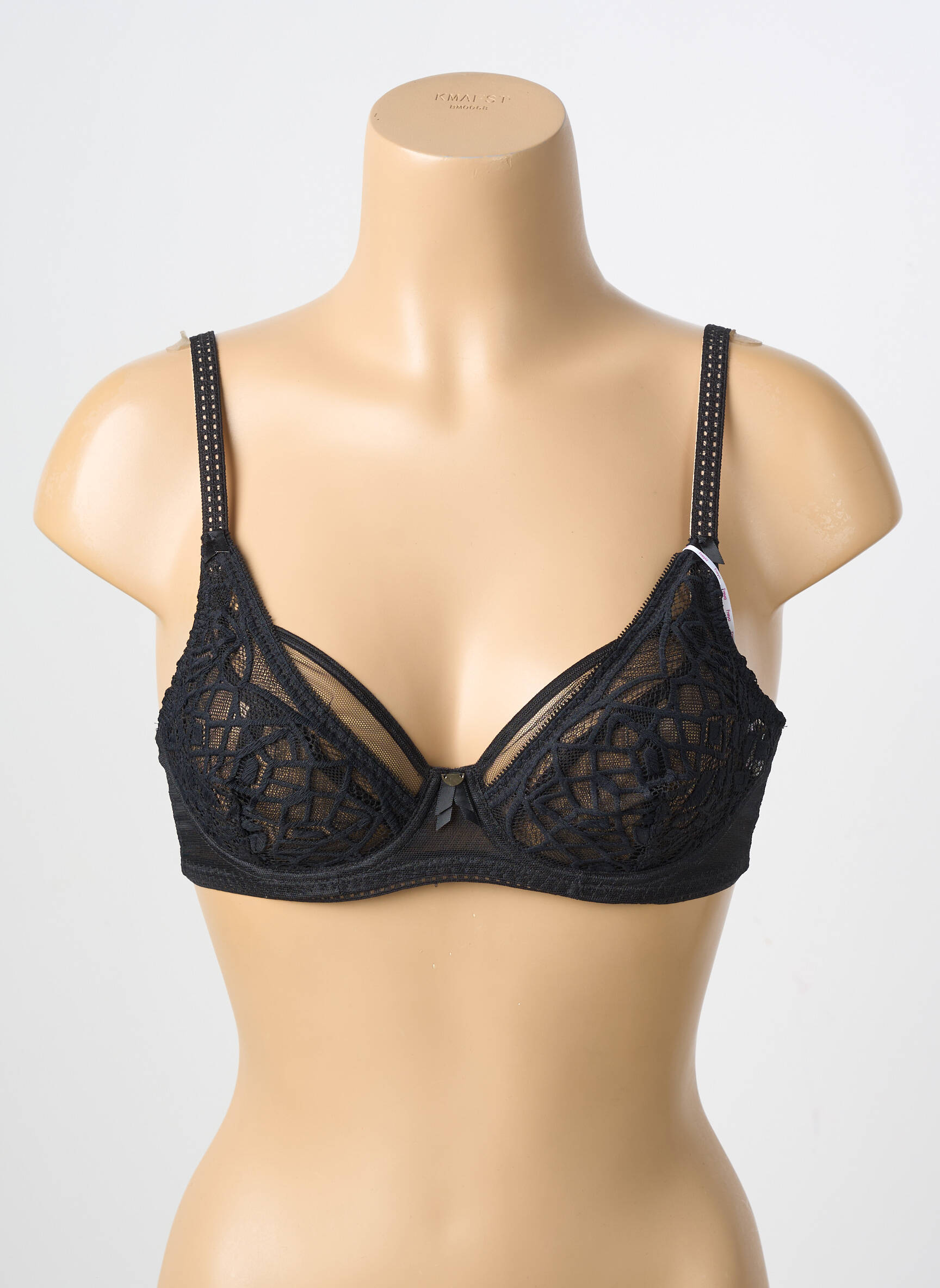Soutien-gorge effet matière satinée haut soutien-gorge emboitant noir FREYA femme