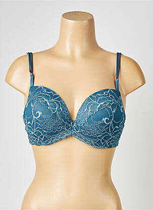 Soutien-gorge broderie haut soutien-gorge moulé bleu ANDRES GARCIA femme